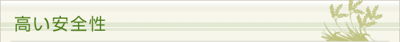 高い安全性